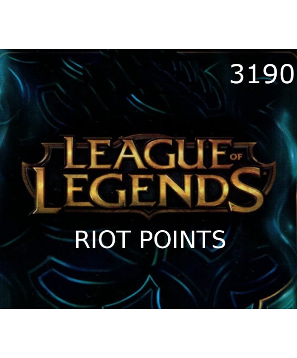 League of Legends 3190 RP Prepaid Card Key EUROPE